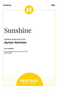 Sunshine SSA choral sheet music cover Thumbnail